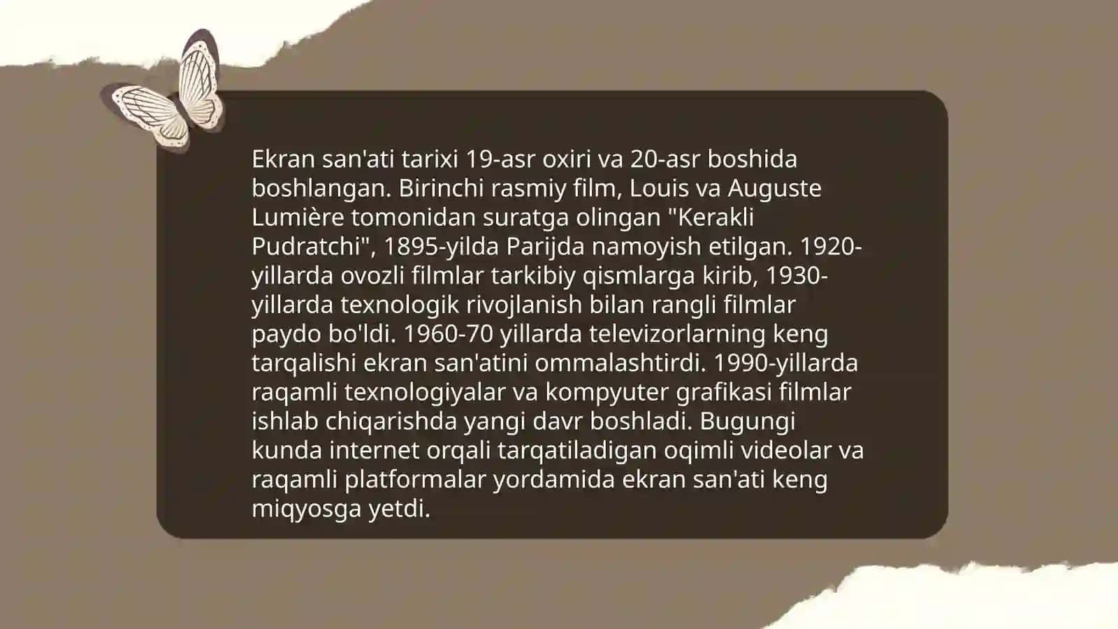 Ekran va shou tadbirlari 3