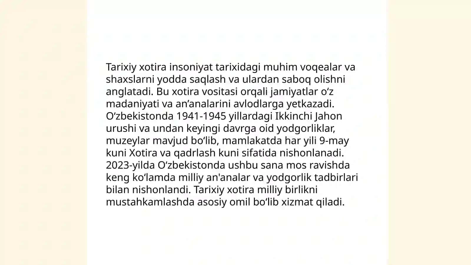 XOTIRA XUSUSIYATLARI 3