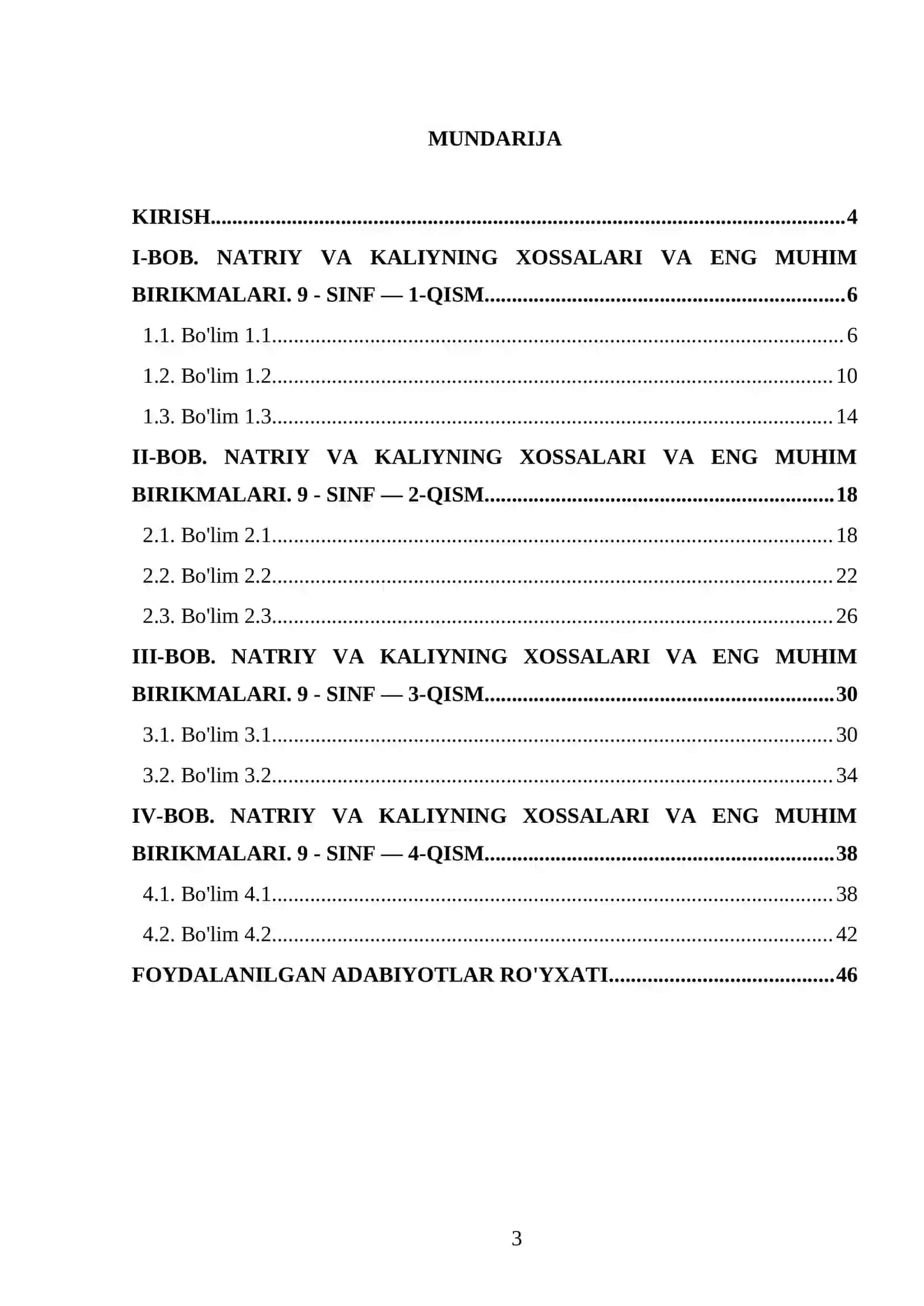 NATRIY VA KALIYNING XOSSALARI VA ENG MUHIM BIRIKMALARI. 9 - SINF 3