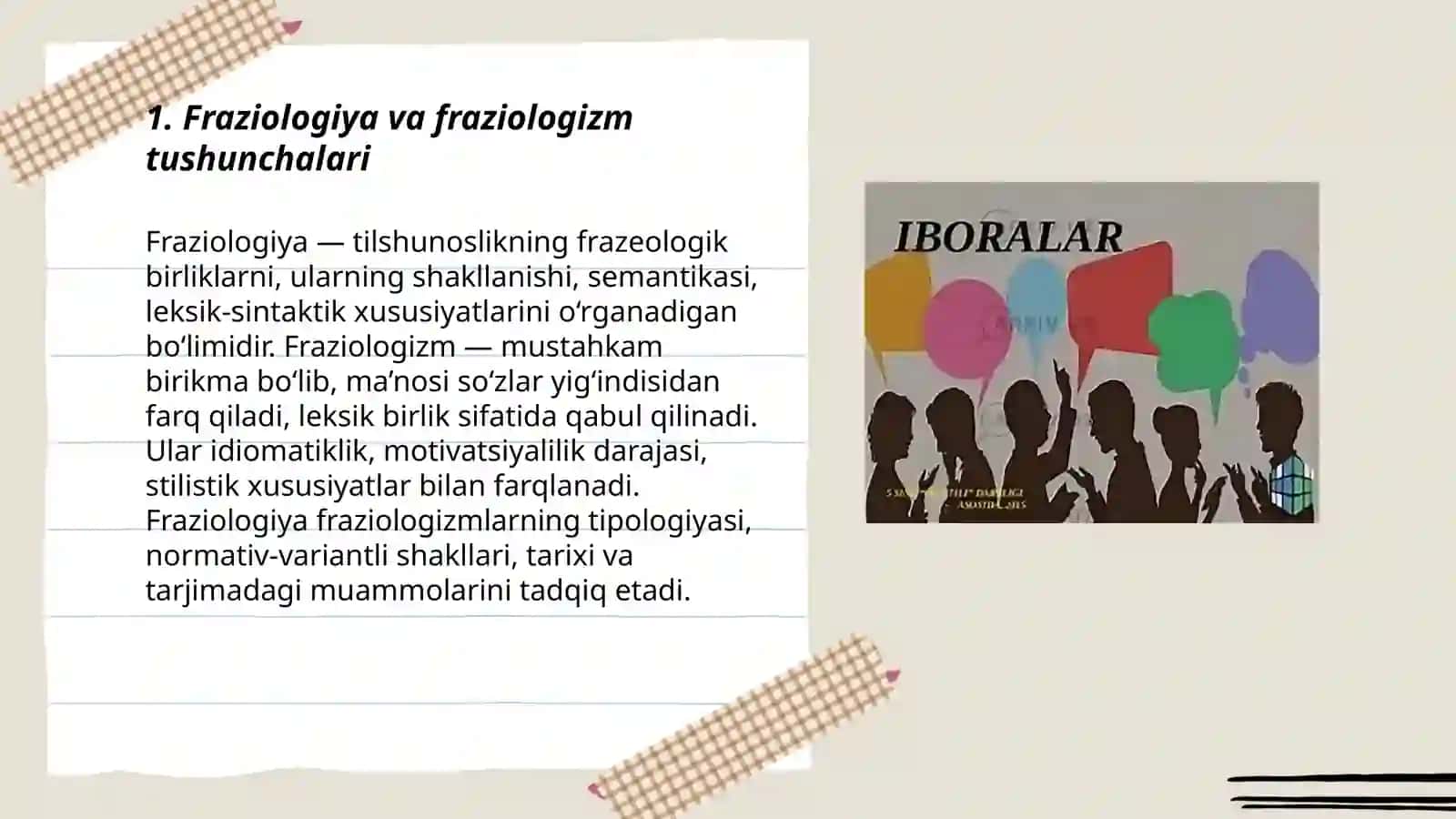 Fraziologiya va fraziologizm 3