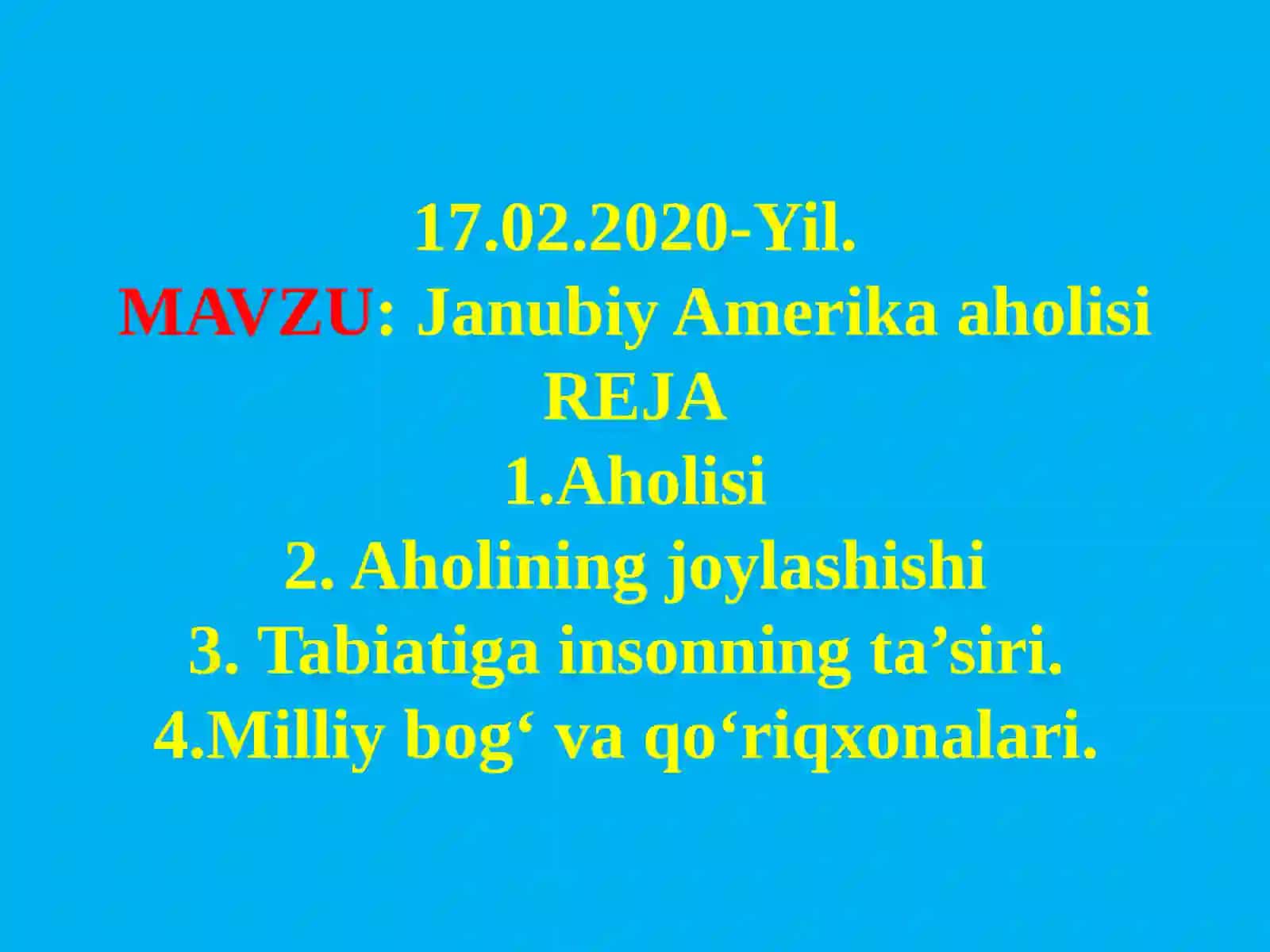 Janubiy Amerika aholisi 3