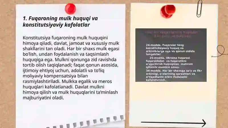 Yangi tahrirdagi konstitutsiyada fuqorolarni iqtisodiy huquqlari 3