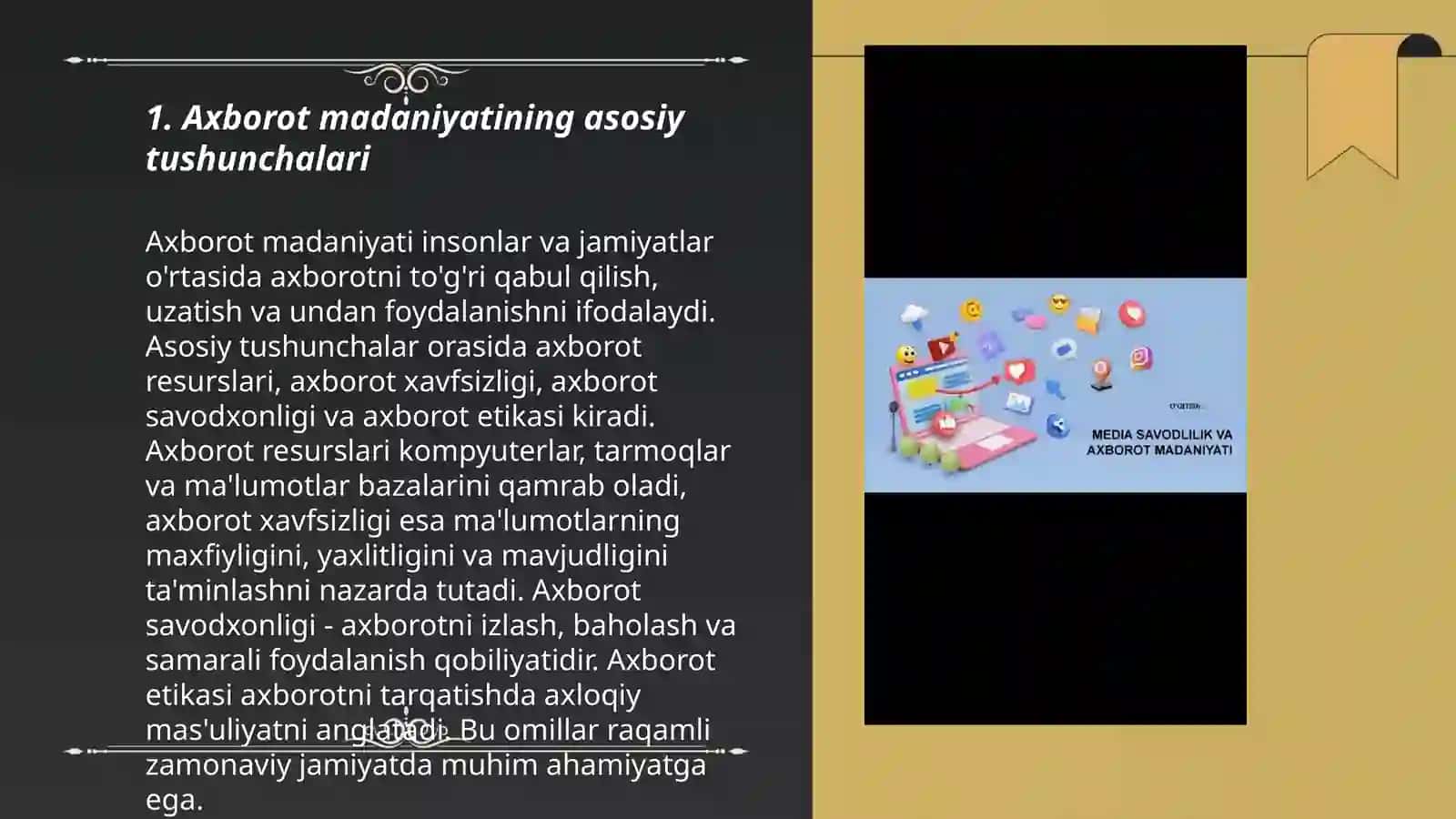 Media savodxonlik va axborot madaniyati faning predmenti va jamiyat taraqqiyotidagi o‘rni 3