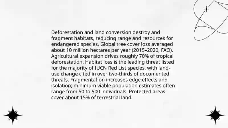 The human threats to an endengered species 3