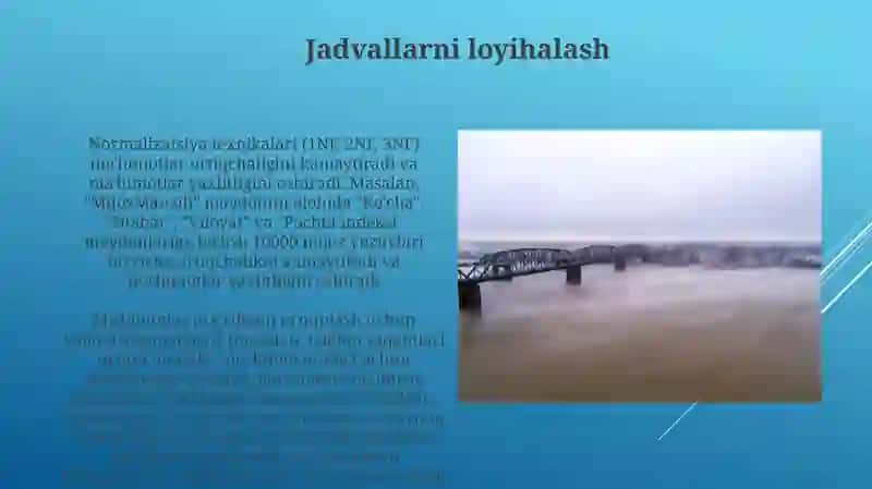 MS Accsesda ma'lumotlar bazasini yaratish 3