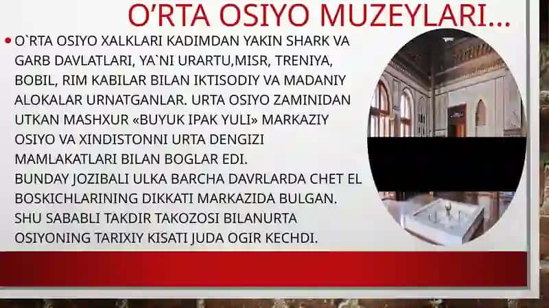 O’rta Osiyo muzeylari 3