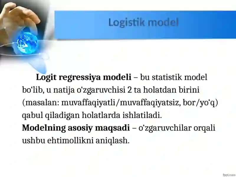 Logit regressiya modeliBiznes jarayonlarini tahlil qilishda logit-modeldan foydalanish 3