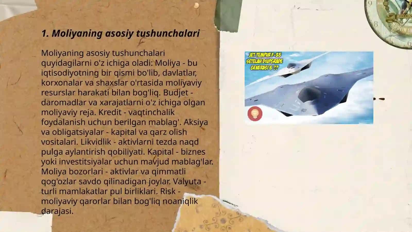 Moliyaning zamonaviy konsepsiyasi va ularning hozirgi zamon xususiyatlari 3