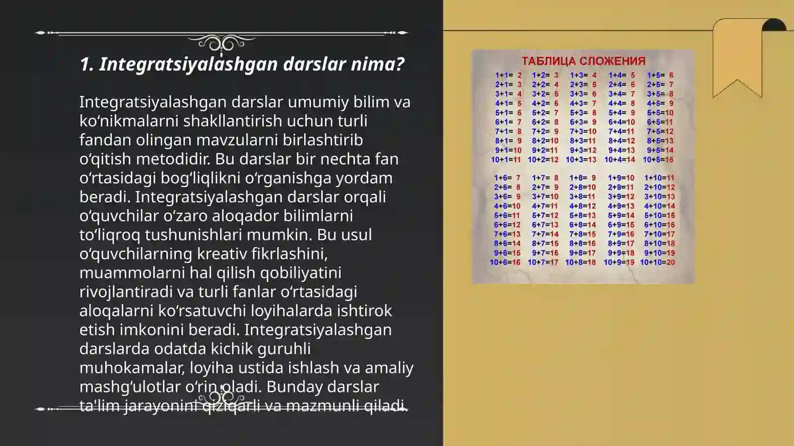 Integratsiyalashgan darslarni oʻtish usullari 3
