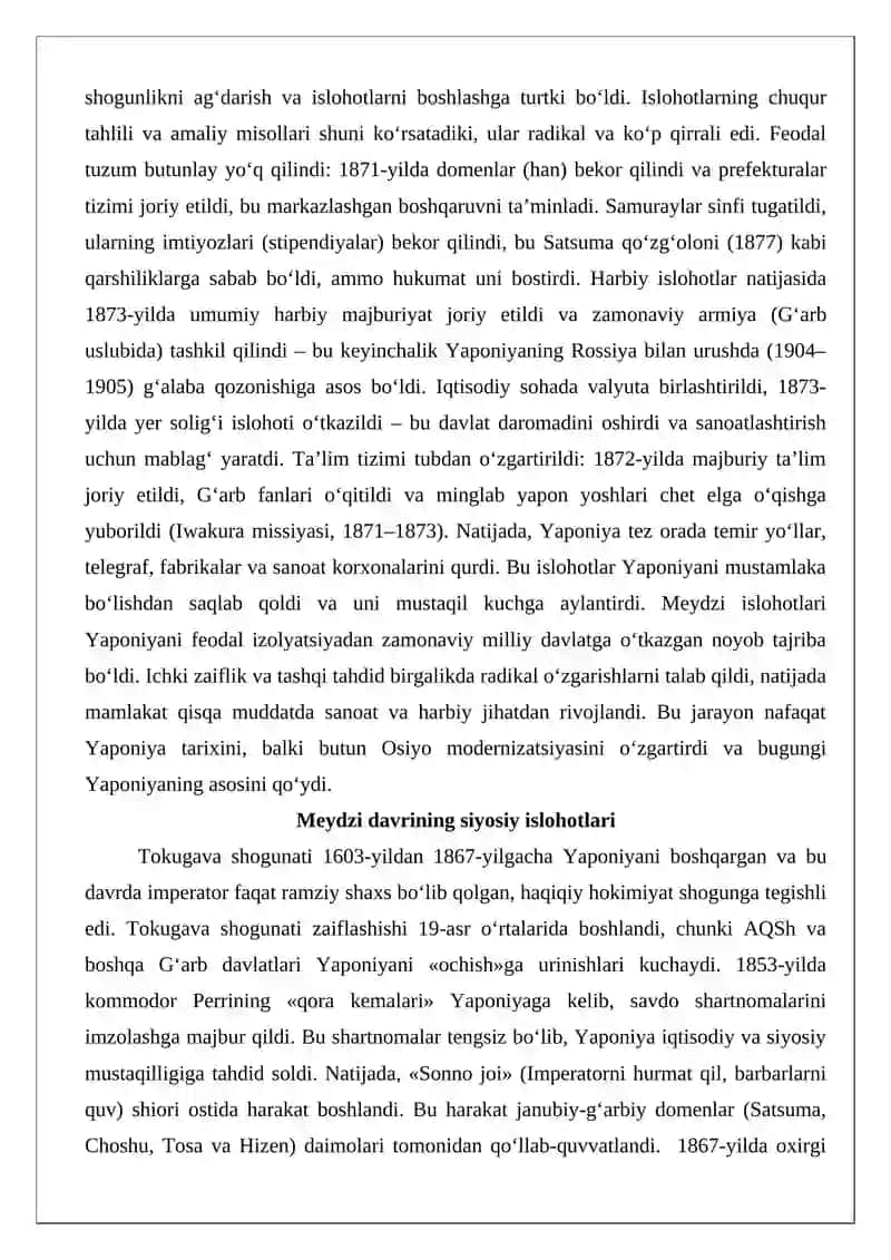 Yaponiyada Meydzi davri islohotlari 3