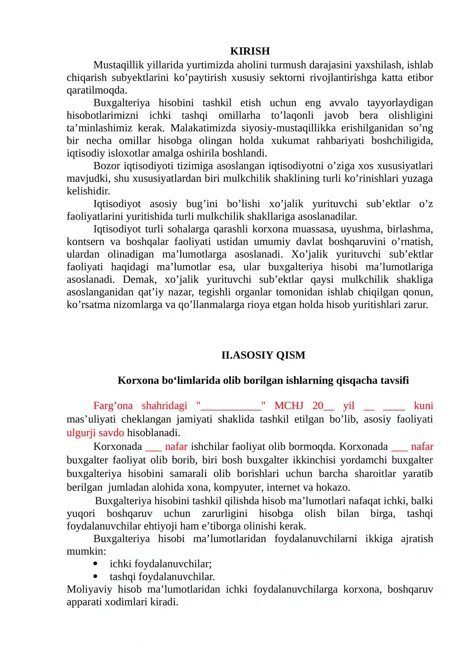 Korxonadan MALAKAviy AMALIYOTI, Buxgalteriya hisobining registrlari va shakllari bilan tanishish 3