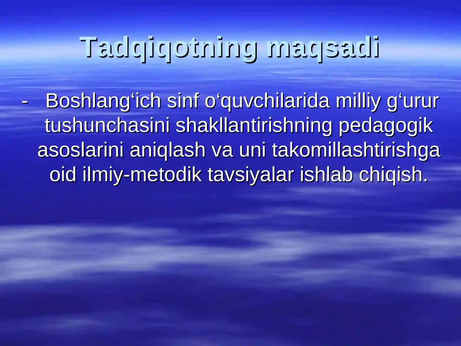 Boshlang‘ich sinf o‘quvchilarida milliy g‘urur tushunchasini  shakllantirish metodikasi 3