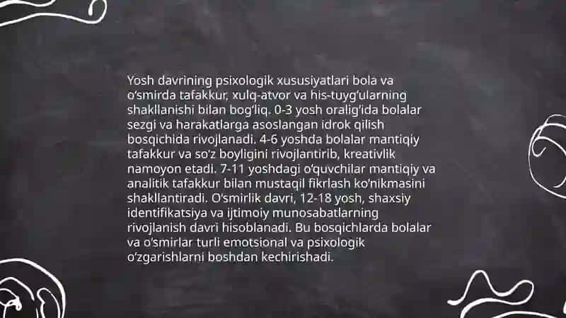 Yoshlik davri va uning oʻziga xos xususiyatlari,oʻz oʻzini anglash 3