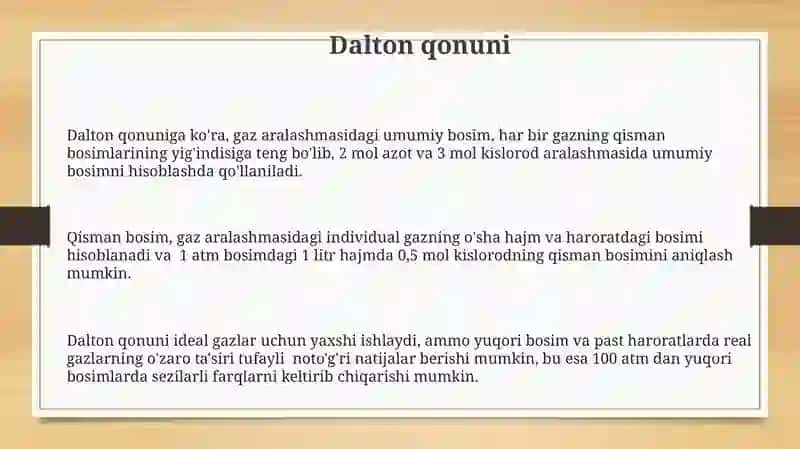 Gazlar aralashmasiga oid masalalar yechish 3