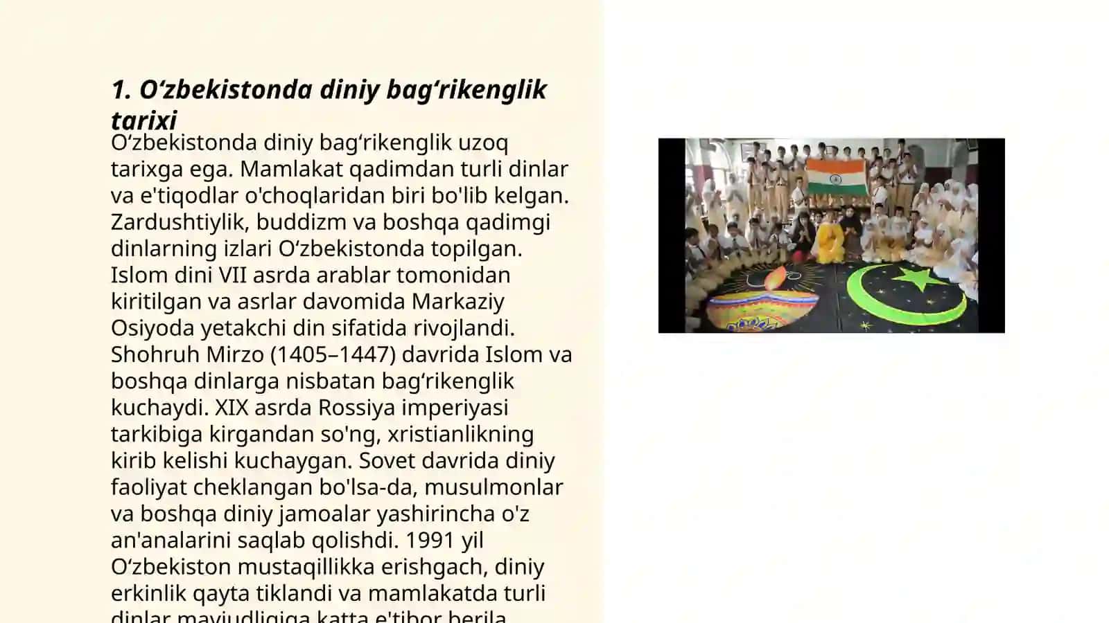 Oʻzbekistonda diniy bagʻrikenglik 3