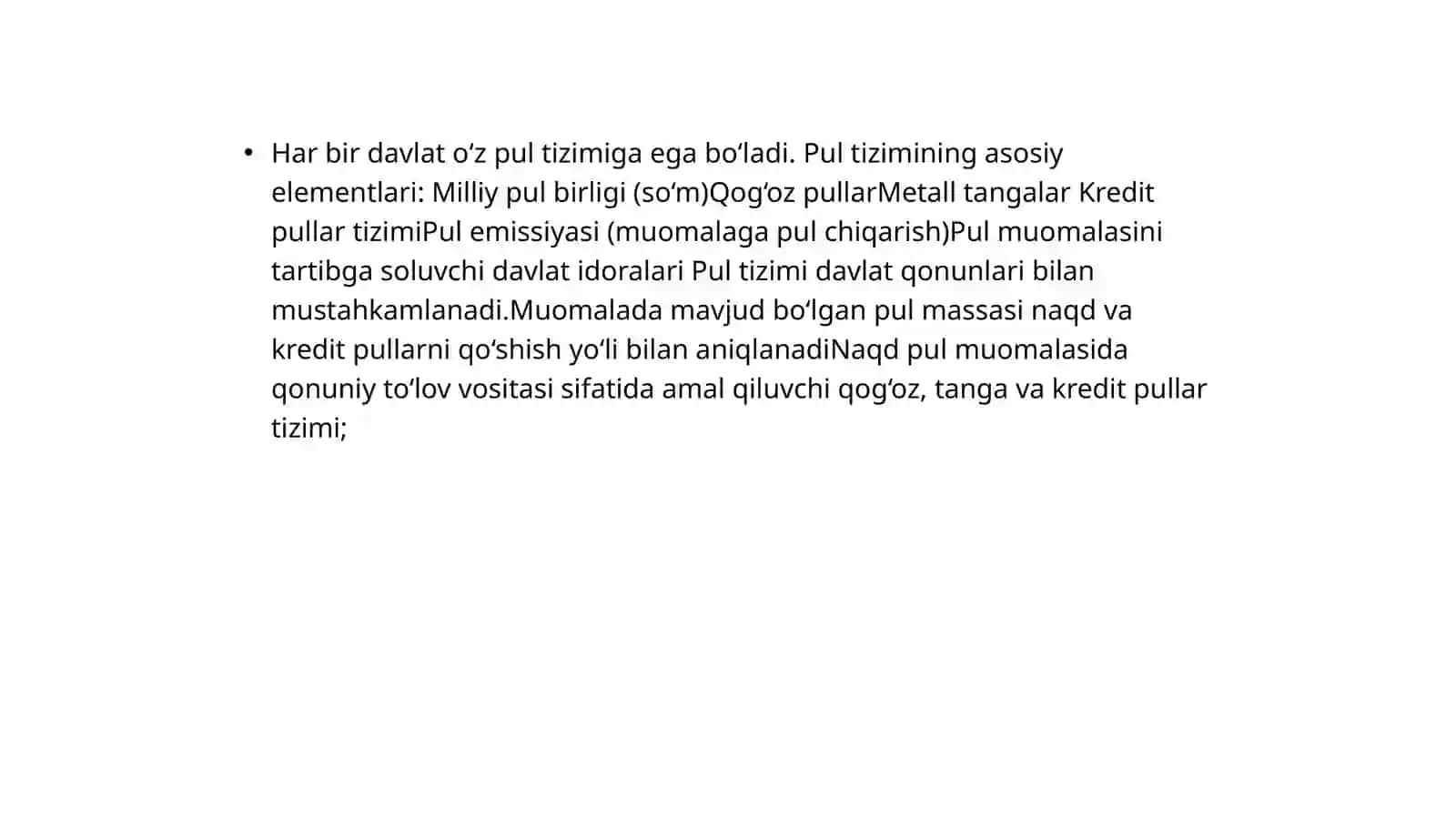 Pul tizimi 3