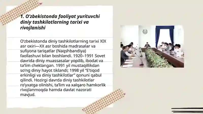 Oʼzbekistonda faoliyat yurituvchi diniy tashkilotlar 3