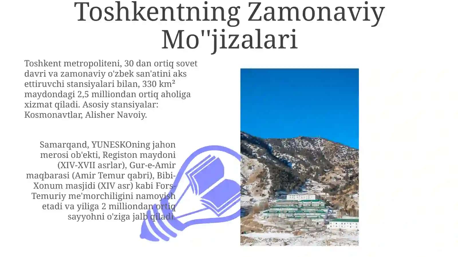 Toshkentning Zamonaviy Mo''jizalari 3