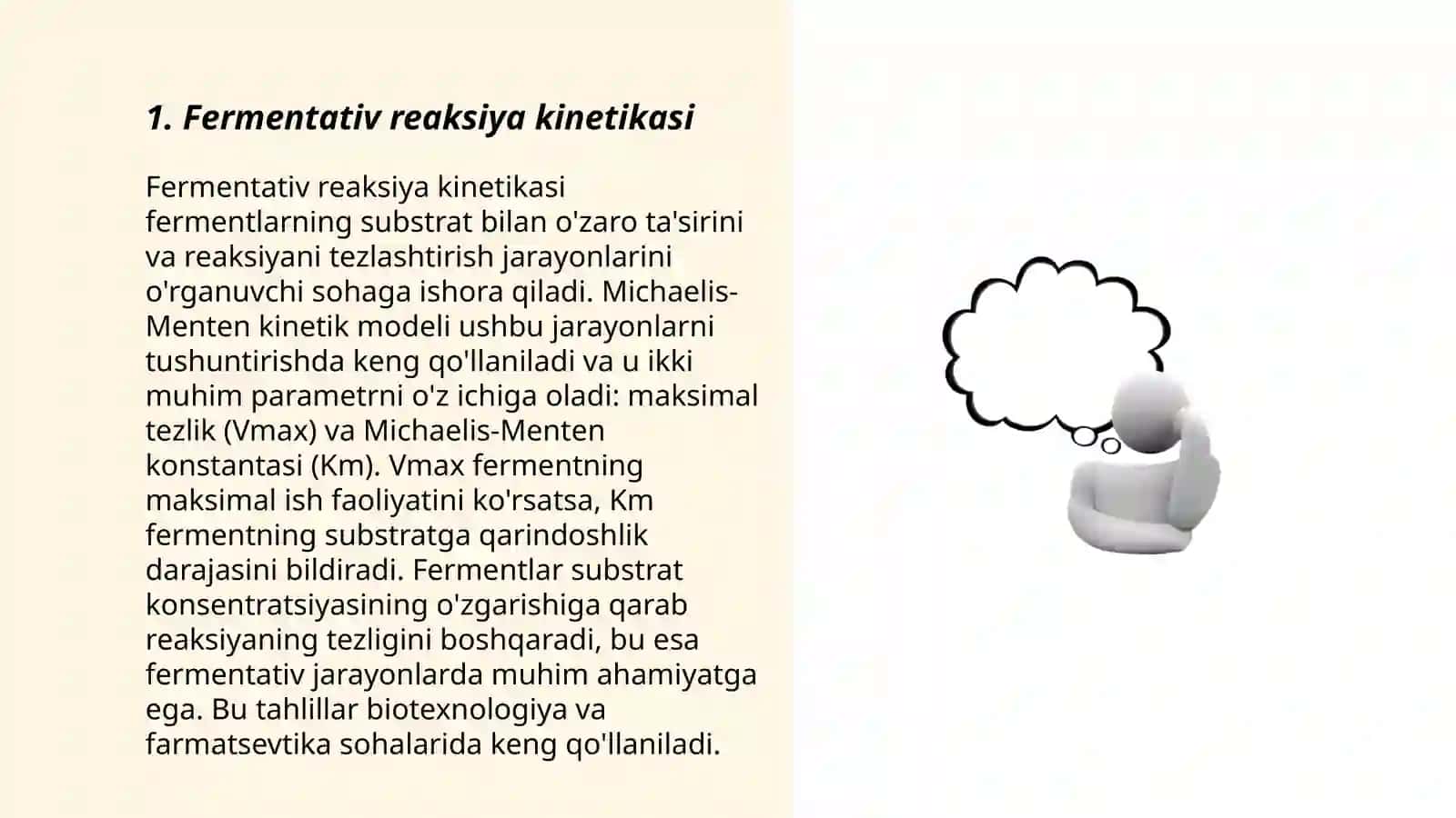 Oddiy fermentativ jarayonlar kinetikasi 3