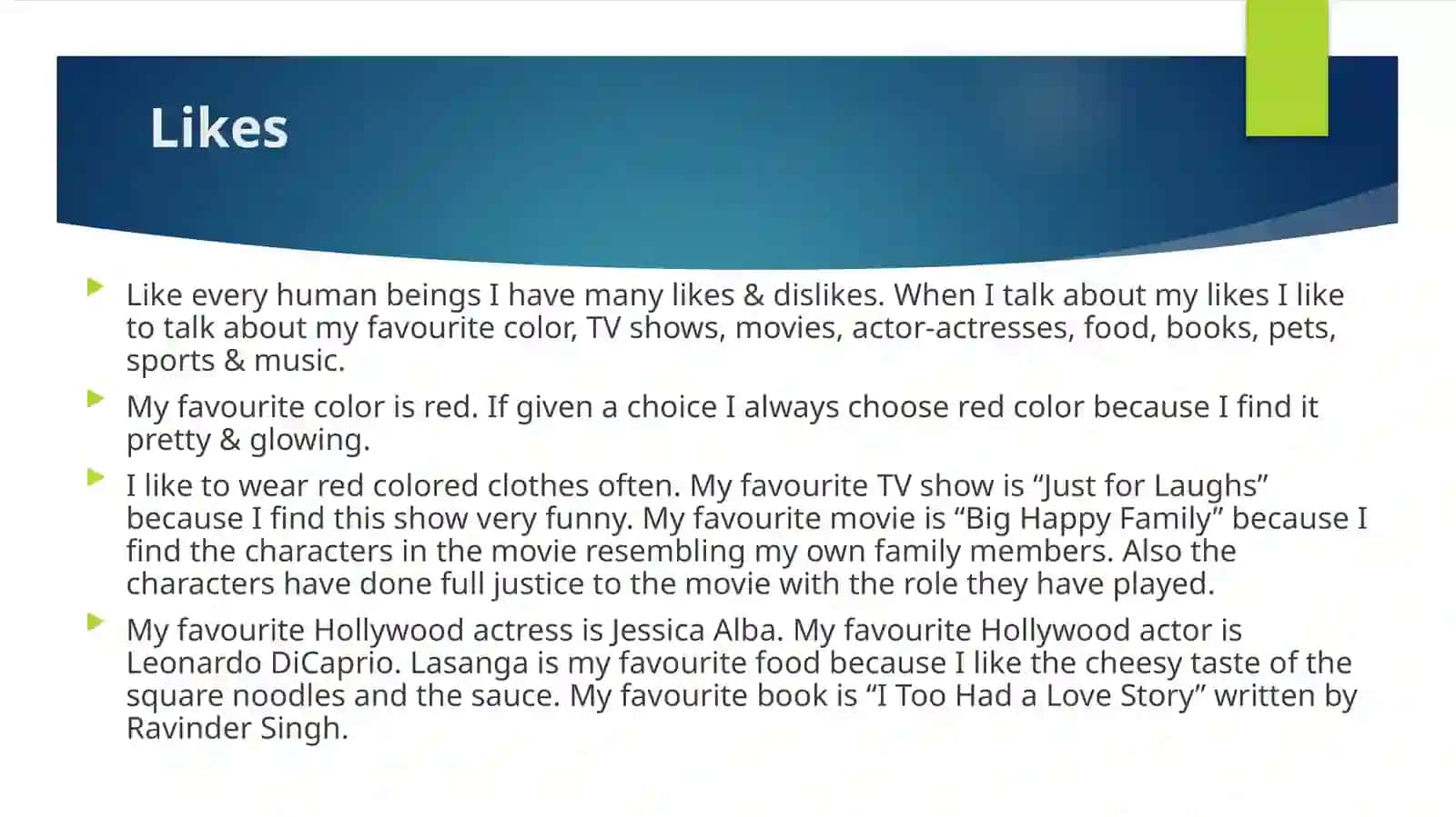 Likes and dislikes.Opinions,agreeingand disagreeing 3