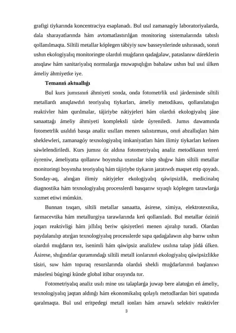 Fotometrik analiz usulida ishqoriy metallarni aniqlash 3