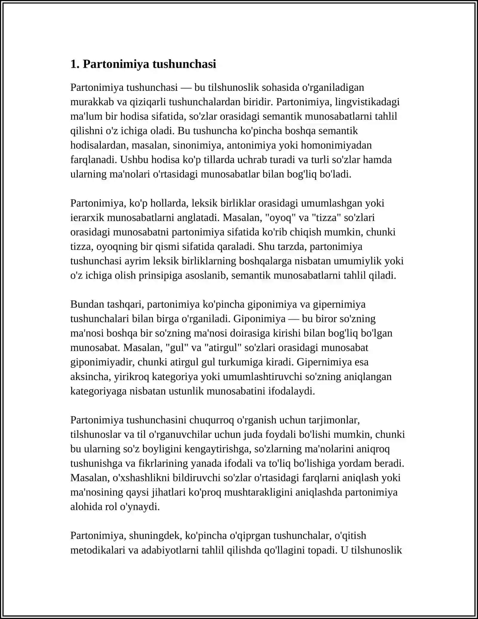 PARTONIMIYA SINONIMIYA GIPENOMIYA GRADUATINOMIYA LUGʻAT TUZISH 3