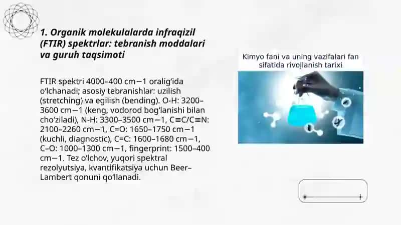 Organik molekulalarning tebranma va aylana spektirlari 3