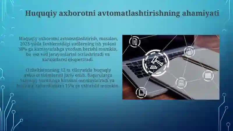 Huquqiy axborotni avtomatlashtirish: Samaradorlikni oshirish usullari 3