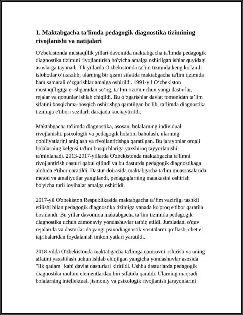 O'ZBEKISTONDA MUSTAQILLIK YILLARIDA PEDAGOGIK DIGANOSTIKA SOHASIDA AMALGA OSHIRILGAN ISHLAR VA ULARNING NATIJALARI 3