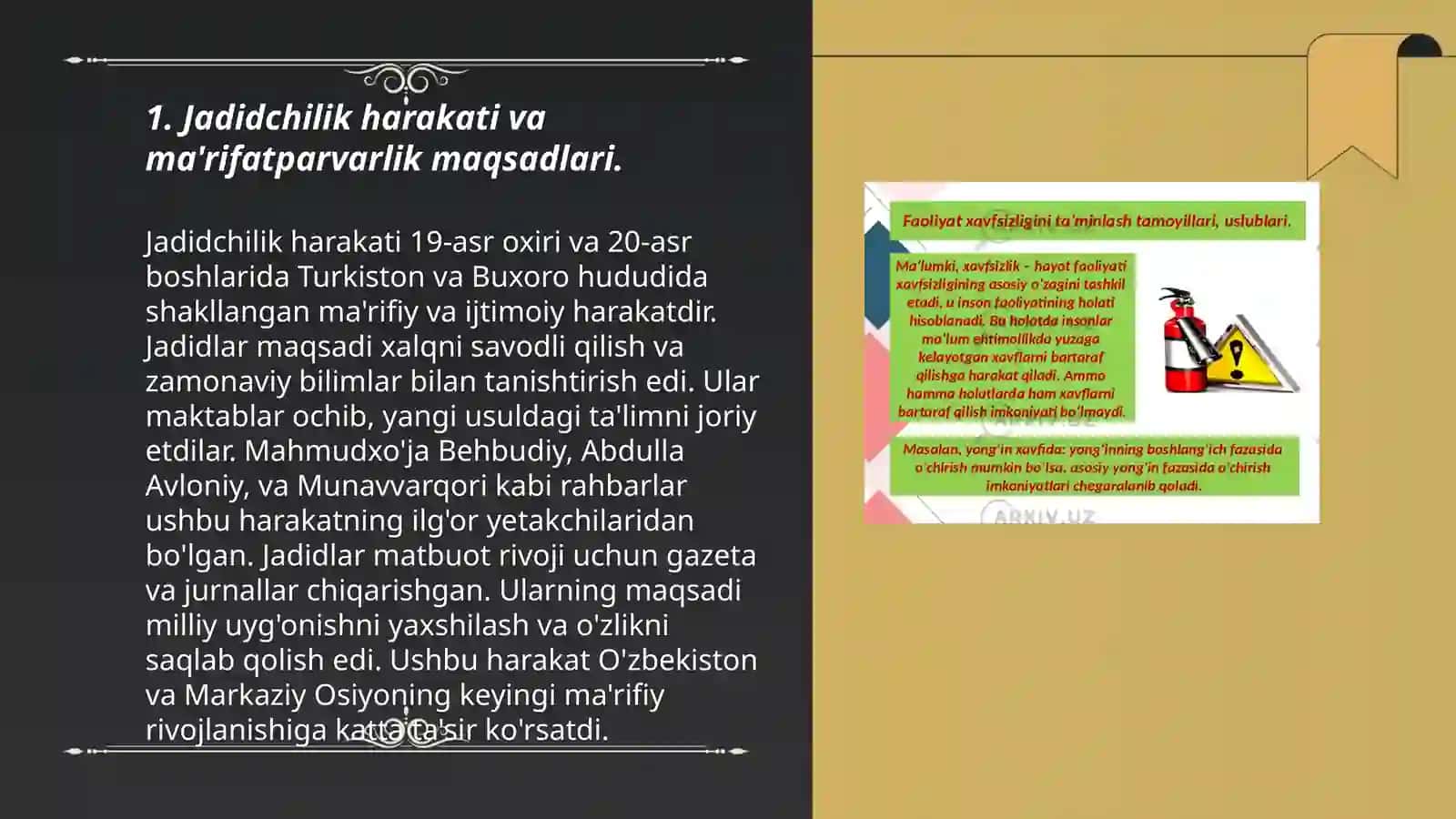 Jadid ma'rifatparvarlarning o'lka ijtimoiy-ma'naviy hayotida tutgan o'rni 3