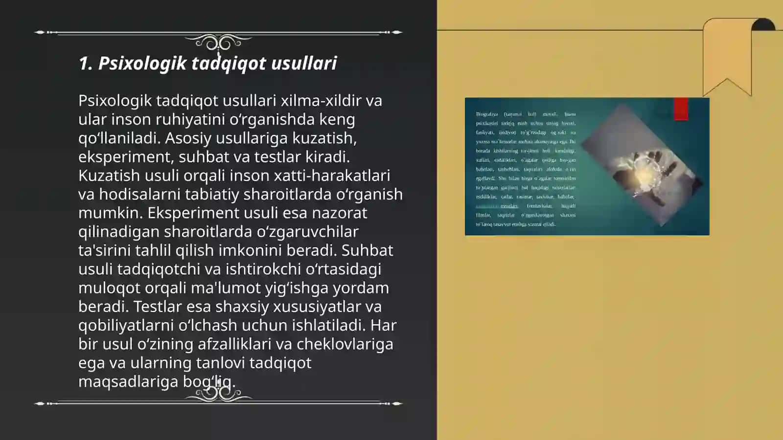 Psixologiyaning tadqiqot metodlari va tarmoqlari 3
