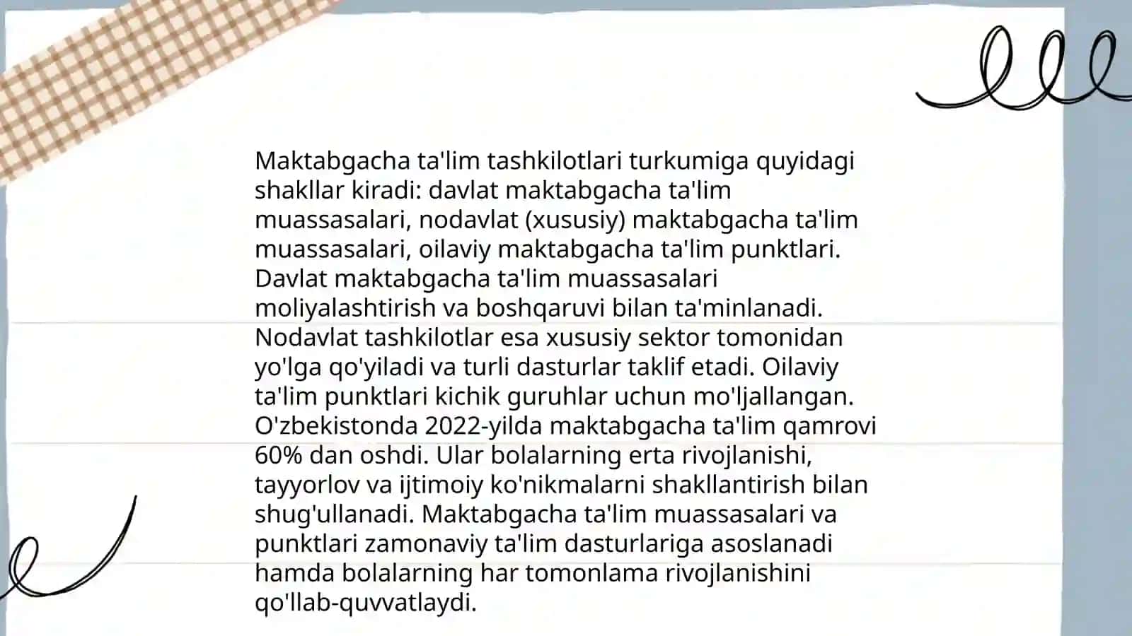 Umumiuy tipdagi davlat va nodavlat maktabgacha ta'lim tashkilotlarini tashkil qilish 3