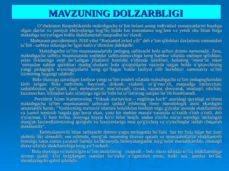 TA’LIM TARBIYADA DIDAKTIK O’YINLARDAN FOYDALANISH TEXNOLOGIYALARI 3