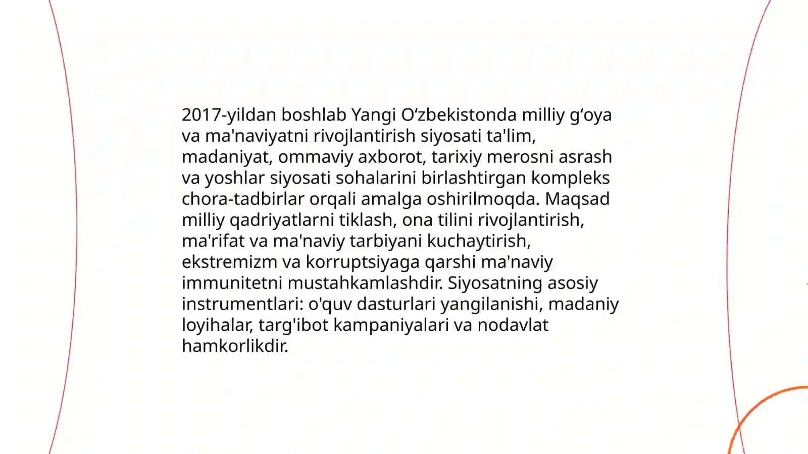 Yangi Oʻzbekistonda amalga oshirilayotgan ma'naviy oʻzgarishlar 3