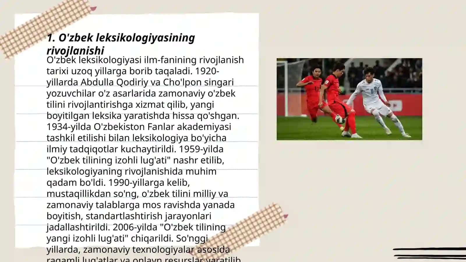 O'zbek lekiskologiyasi masalalari bóyicha taqdimot tayyorlash 3