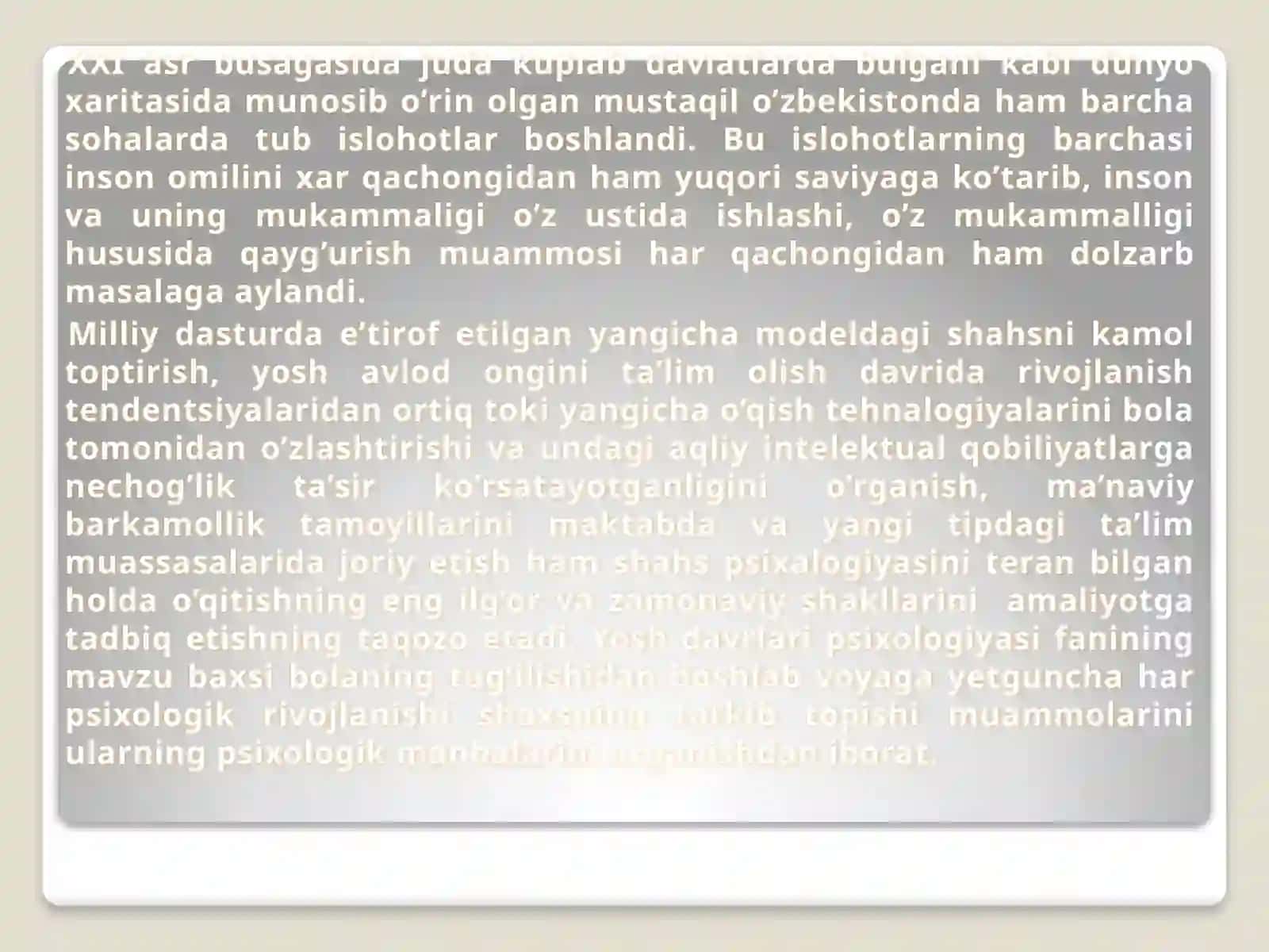 Yosh psixologiyasining va pedagogik psixologiyaning predmeti 3