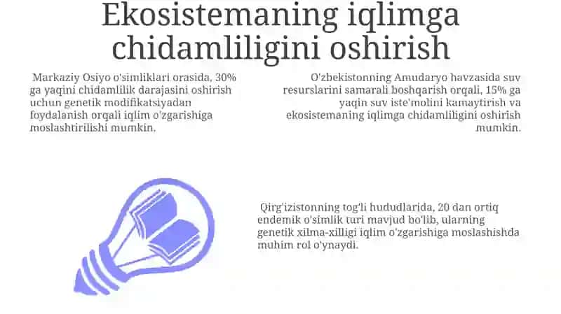 Biologik xilma-xillik va iqlim o'zgarishiga moslashish 3