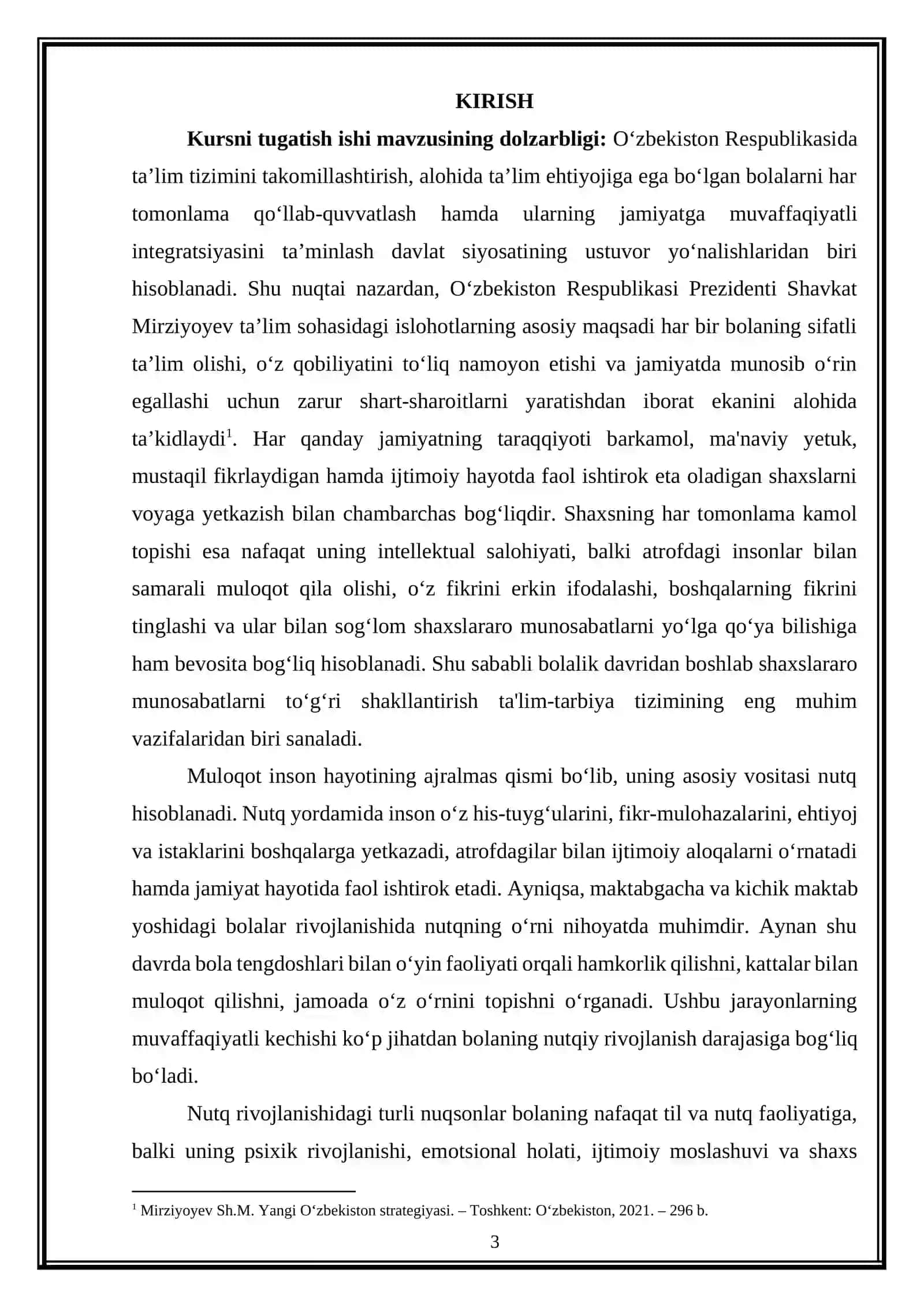 Nutqida nuqsoni bo'lgan bolalarda shaxslararo munosabatlarning shakillanishi 3