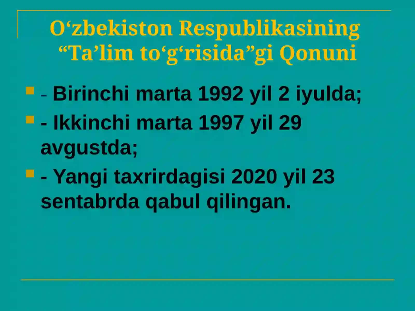 O'zbekiston Respublikasida ta’lim tizimini rivojlantirishning konseptual asoslari 3