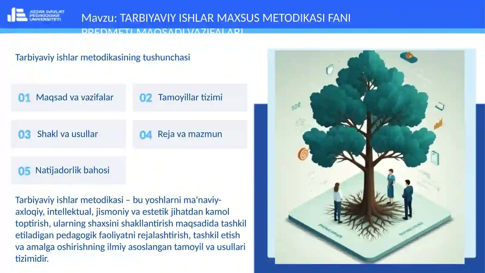 TARBIYAVIY ISHLAR MAXSUS METODIKASI FANI 3