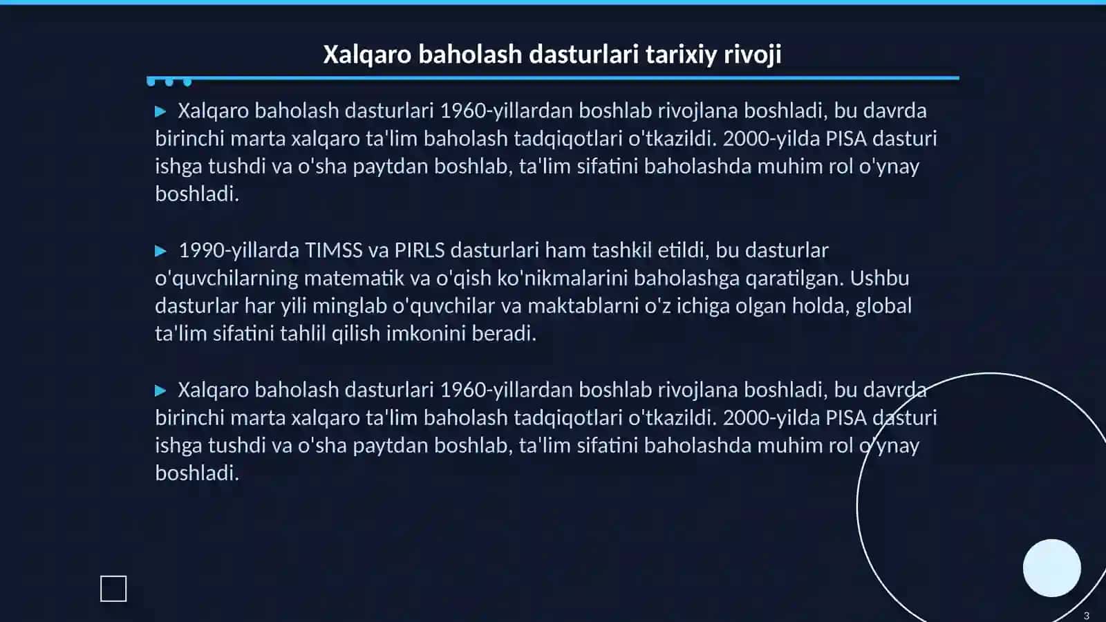 Xalqaro baholash dasturlari va ularning qoʻllanilishi 3