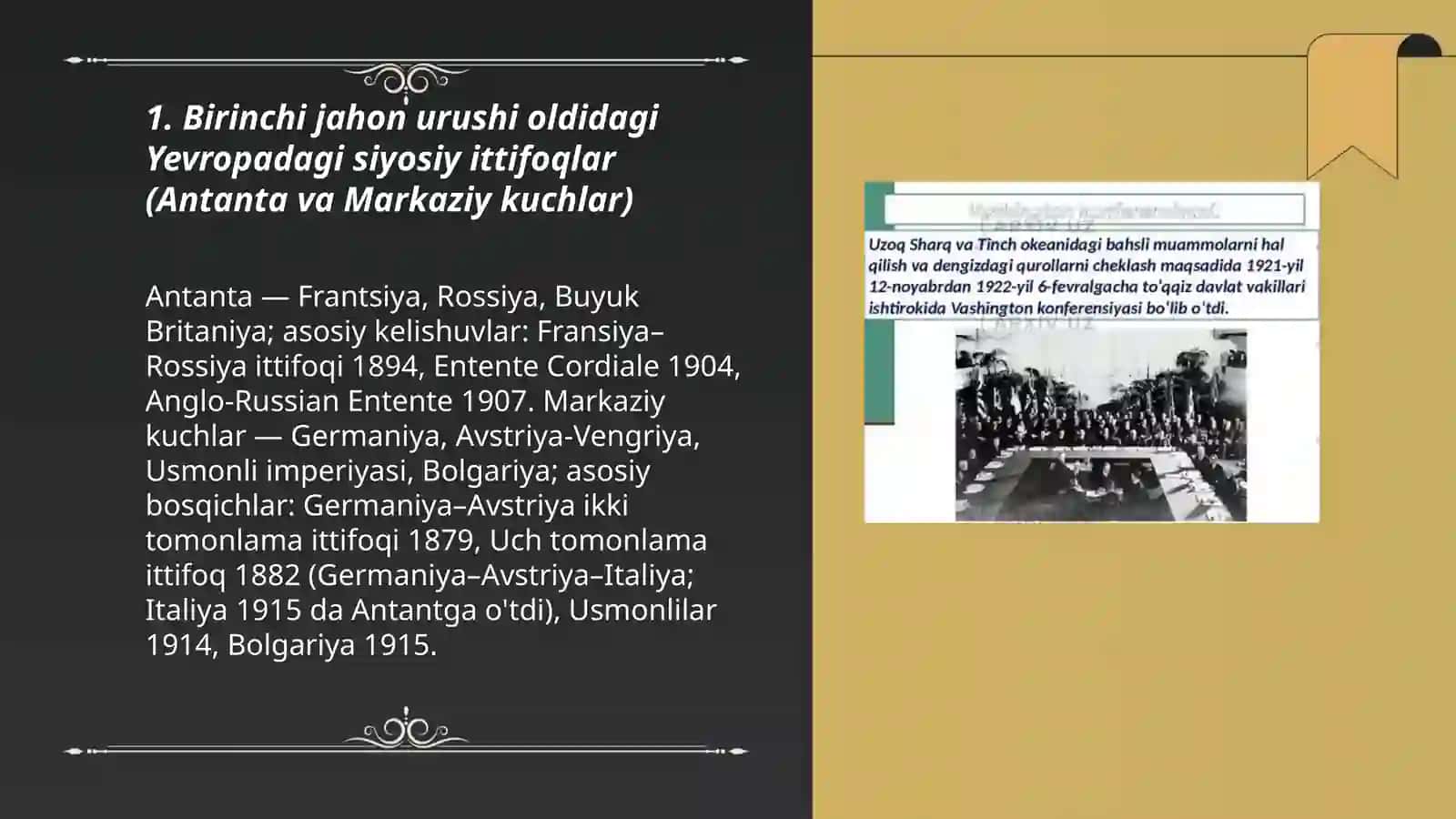 Birinchi va ikkinchi jahon urushidagi siyosiy vaziyat 3