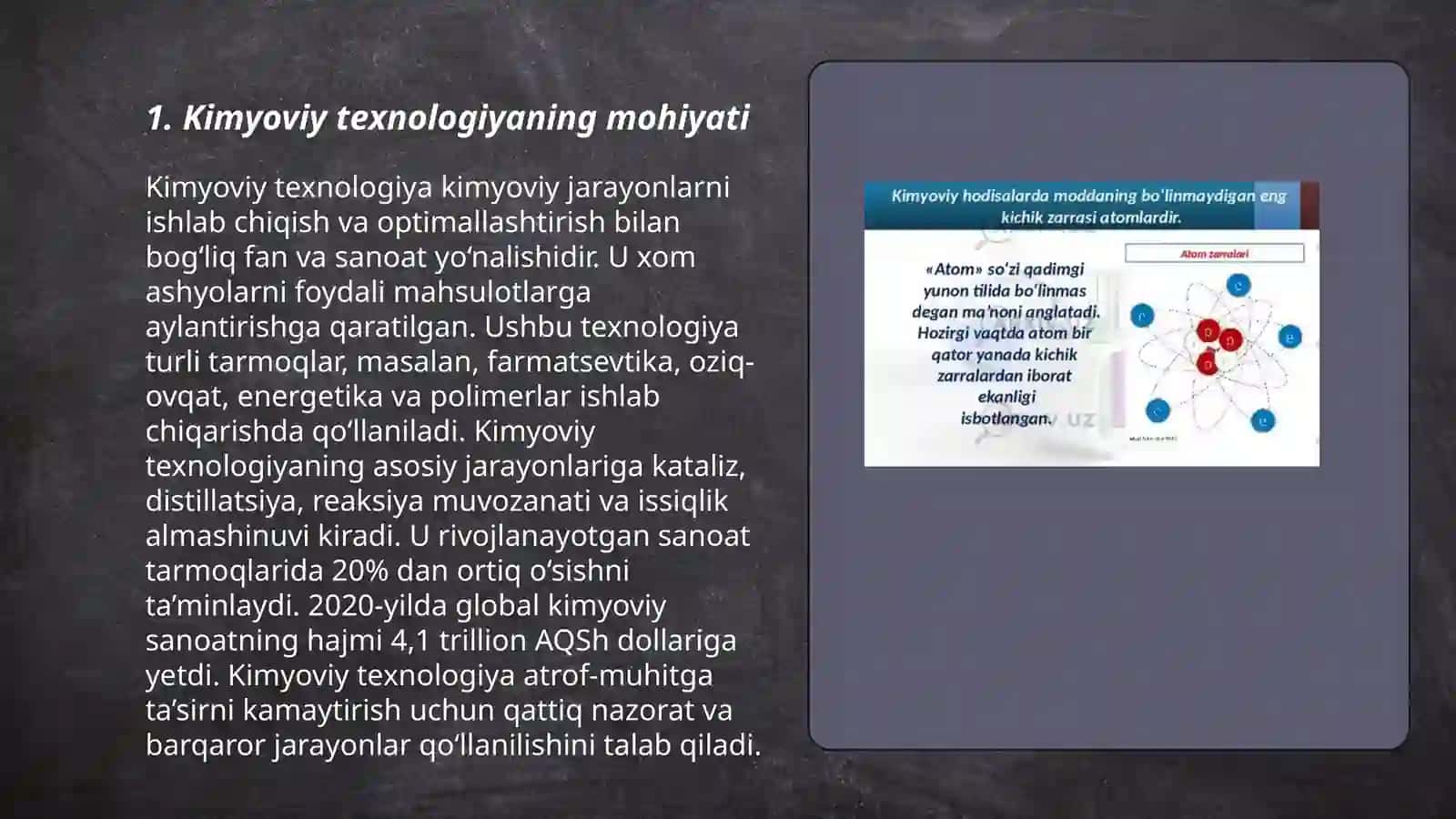 Kimyoviy texnologiyaning asosiy tushuncha va ko'rsatkichlari 3