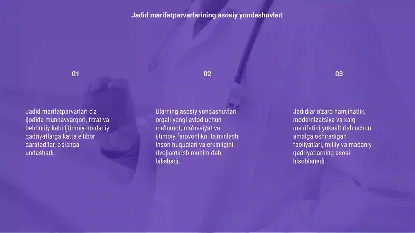 Jadid marifatparvarlarining asosiy yondashuvlari 3