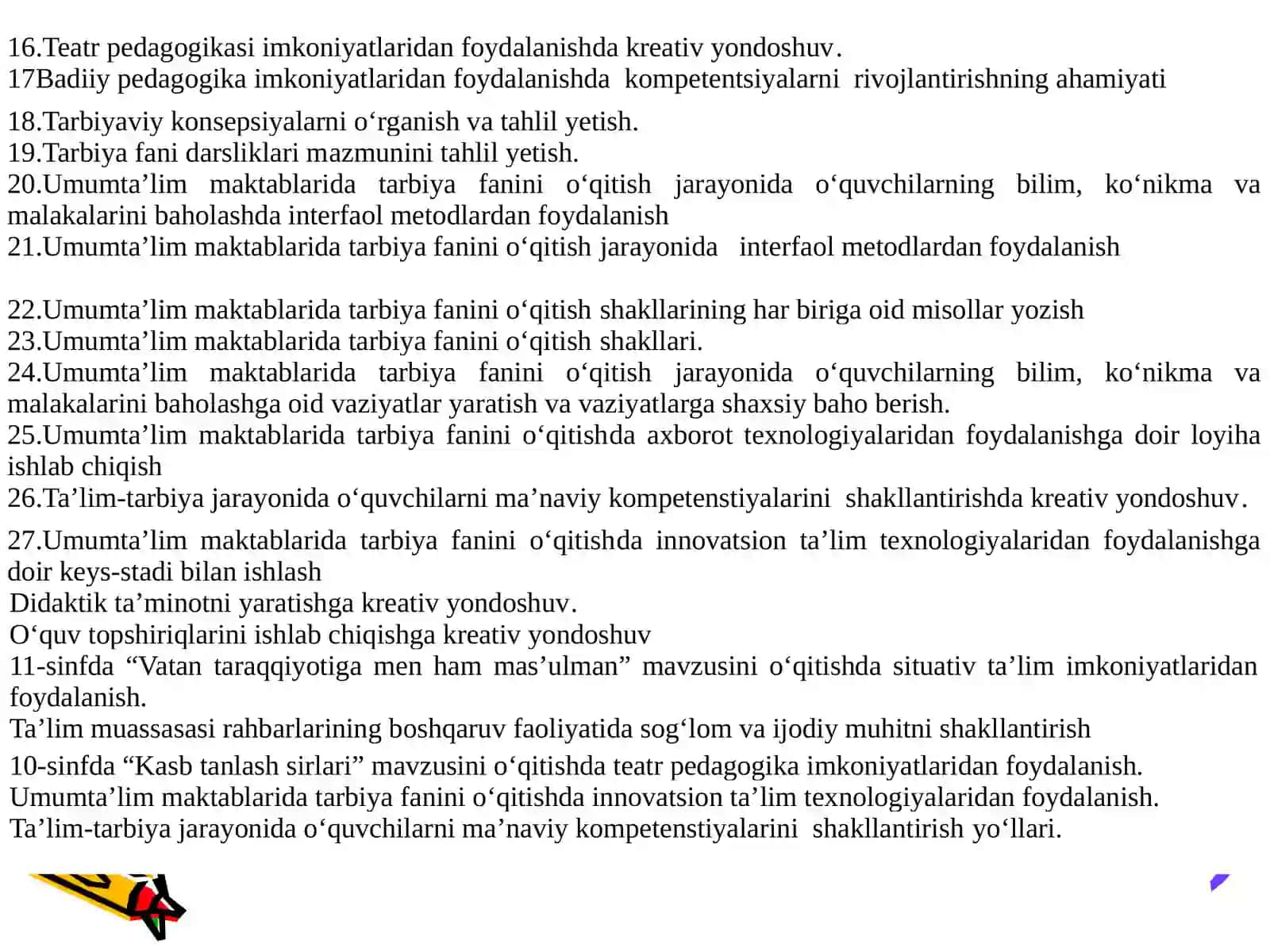 УМУМТАЪЛИМ МАКТАБЛАРДА ТАРБИЯ ФАНИНИ ЎҚИТИШ МЕТОДИКАСИ 3