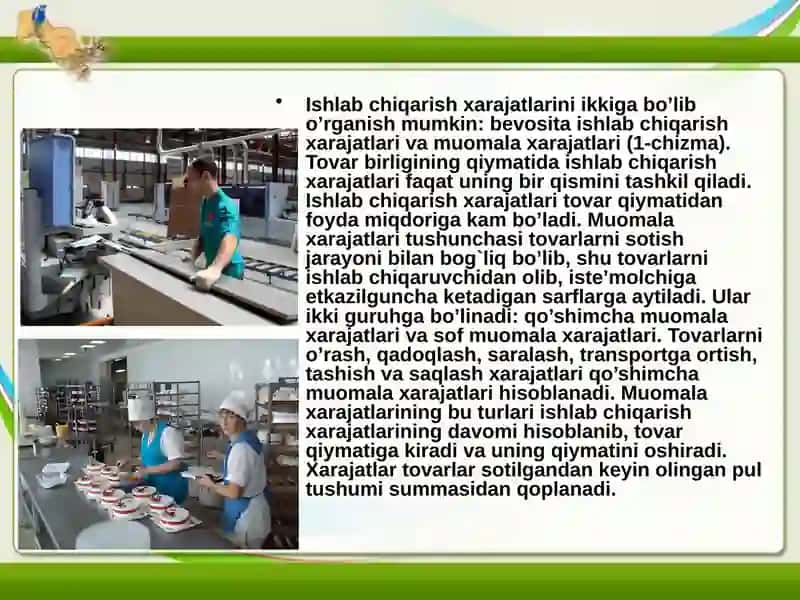 Ishlab chiqarish xarajatlarining tushunchasi va uning tarkibi, turlari 3