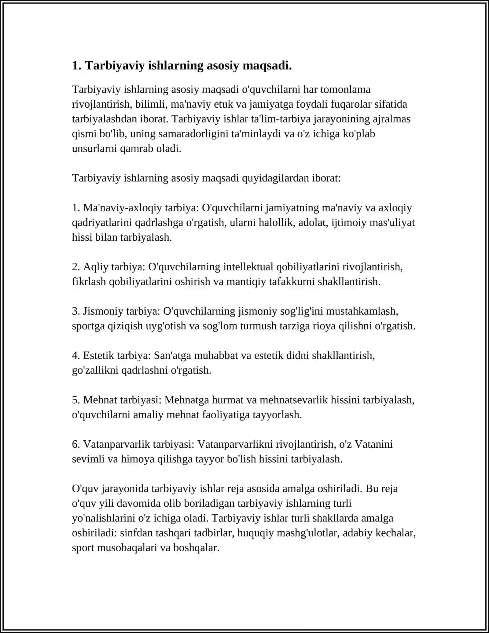 TARBIYAVIY ISHLAR METODIKASINING PREDMENTI MAQSADI VA VAZIFALARI 3