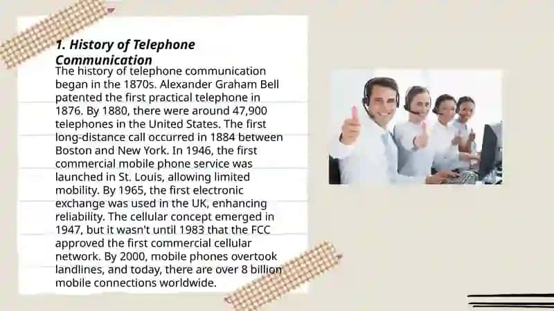 Telephone and customer service 3