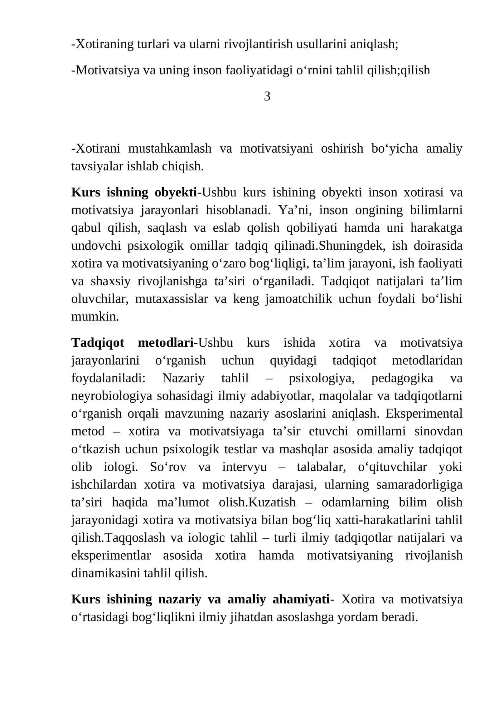 Xotira va motivatsiya 3
