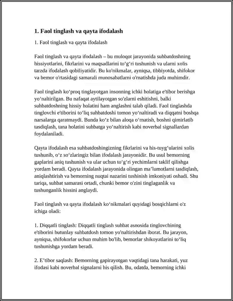 PATSIENT BILAN VERBAL VA NOVERBAL MULOQOT KOʻNIKMALARI 3